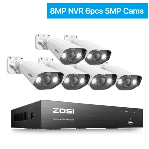 ZOSI 8CH POE Video Surveillance Kit 4K CCTV Security Camera System